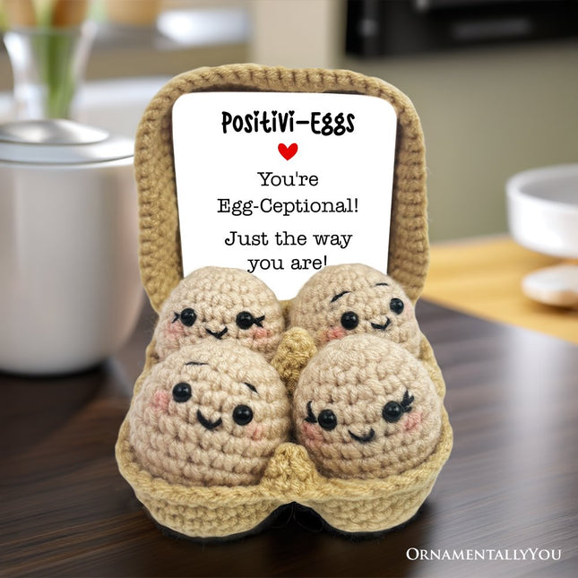 Positivity Eggs Crochet Support Doll, Encouragement Gift for Children and Adults - Dashing Nova
