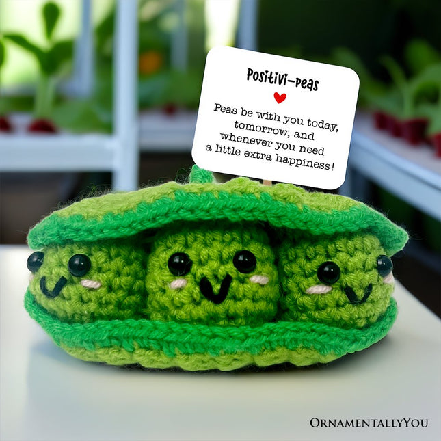 Positivity Peas Crochet Support Doll, Encouragement Gift for Children and Adults - Dashing Nova