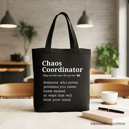 Chaos Coordinator Definition Canvas Tote Bag, Funny Gift Shopper for Busy Moms - Dashing Nova