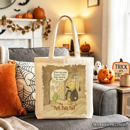 Edgar Allan Winnie-the-Pooh Tote Bag, 1926 A.A. Milne Vintage Halloween Mystery Tale Gift Shopper - Dashing Nova