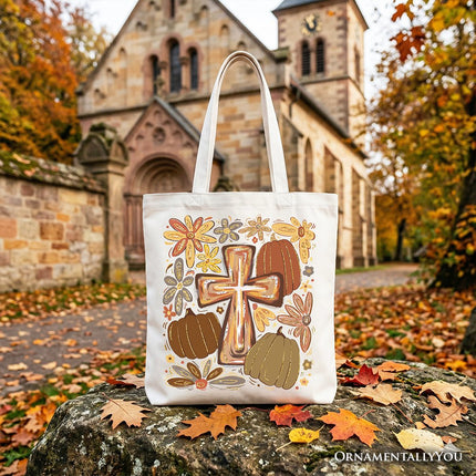 Fall Blessings Tote Bag, Autumn Christian Faith Gift Shopper - Dashing Nova