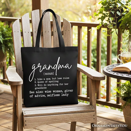 Grandma Definition Canvas Tote Bag, Funny Gift Shopper for Nana - Dashing Nova