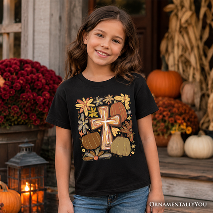 Kids Fall Blessings T-Shirt, Autumn Christian Faith Tee for Youth - Dashing Nova