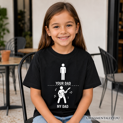 Kids Your Dad Vs My Cool Dad T-Shirt, Funny Bass Guitar Rock Father's Day Youth Tee - Dashing Nova