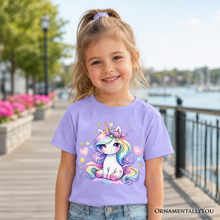 Rainbow Unicorn Kids T-Shirt, Cute Animal Tee for Youth Girls - Dashing Nova