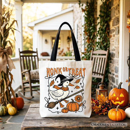 Honk or Treat Goose Tote Bag, Hilarious Halloween Gift Shopper for Silly Bird Enthusiasts - Dashing Nova