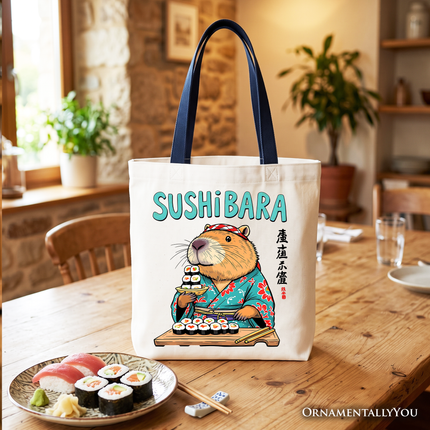 Sushibara Capybara Tote Bag, Funny Sushi Animal Gift Shopper - Dashing Nova