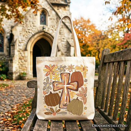 Fall Blessings Tote Bag, Autumn Christian Faith Gift Shopper - Dashing Nova