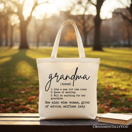 Grandma Definition Canvas Tote Bag, Funny Gift Shopper for Nana - Dashing Nova