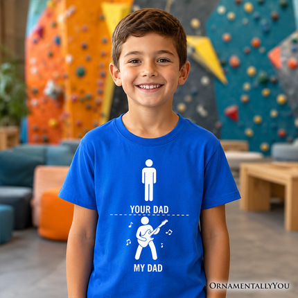 Kids Your Dad Vs My Cool Dad T-Shirt, Funny Bass Guitar Rock Father's Day Youth Tee - Dashing Nova