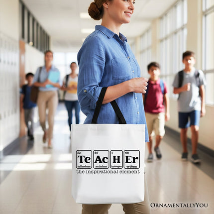 Teacher The Inspirational Element Tote Bag, Periodic Table Appreciation Gift Shopper - Dashing Nova