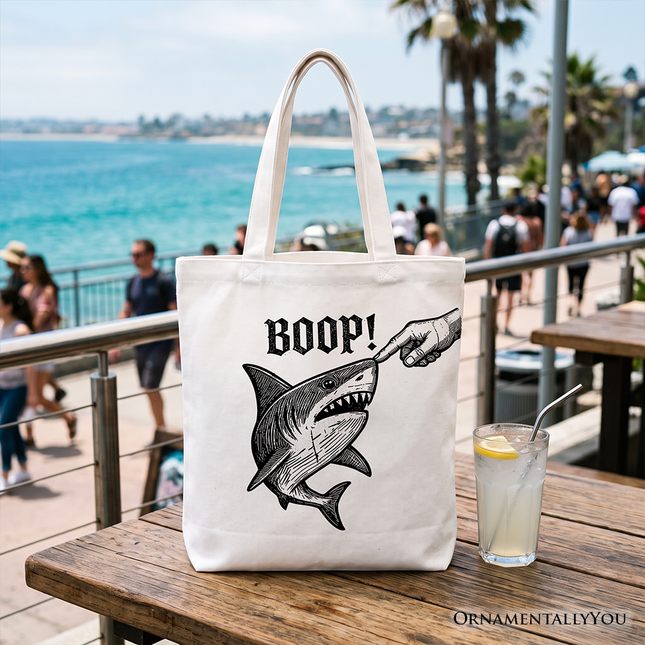 Boop Shark Tote Bag, Funny Ocean Gift Shopper Animal Gift Shopper - Dashing Nova
