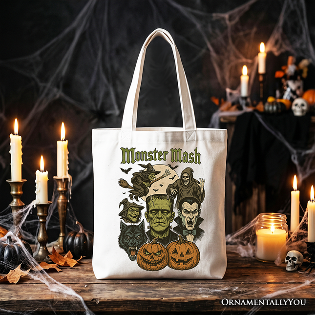 Monster Mash Classic Tote Bag, Halloween Monsters Gift Shopper for The Spooky Season - Dashing Nova