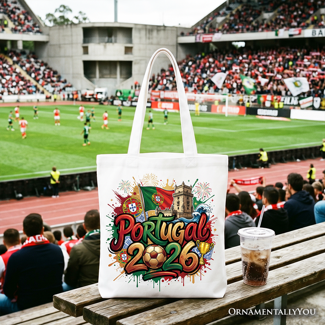 Portugal 2026 Soccer Cup Global Championship Tote Bag, Fans Football Gift Shopper - Dashing Nova