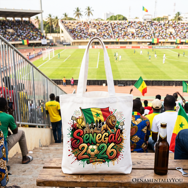 Senegal 2026 Soccer Cup Global Championship Tote Bag, Fans Football Gift Shopper - Dashing Nova