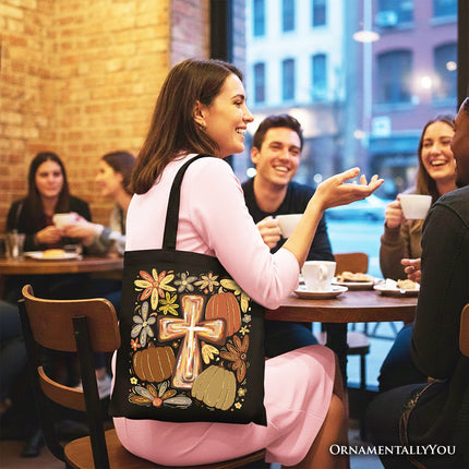 Fall Blessings Tote Bag, Autumn Christian Faith Gift Shopper - Dashing Nova