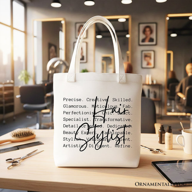 Hair Stylist Definition Canvas Tote Bag, Beauty Salon Appreciation Words Gift Shopper - Dashing Nova