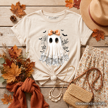 Kids Coquette Ghost T-Shirt, Cute Halloween Tee for Youth Girls - Dashing Nova