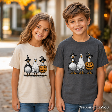 Kids Haunting Honkers Goose T-Shirt, Funny Halloween Costumes Tee for Youth - Dashing Nova