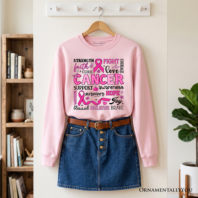 Breast Cancer Awareness Ribbon Sweatshirt, In October We Wear Pink Support Sweater - Dashing Nova