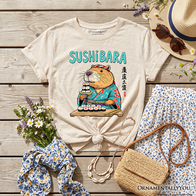 Sushibara Capybara Kids T-Shirt, Funny Sushi Animal Tee for Youth - Dashing Nova