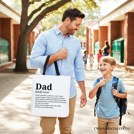 Dad Definition Canvas Tote Bag, Funny Fathers Day Gift Shopper - Dashing Nova