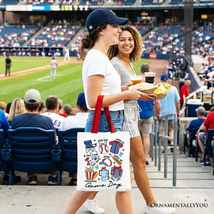 Game Day Baseball Tote Bag, Gift Shopper for Sports Fans - Dashing Nova