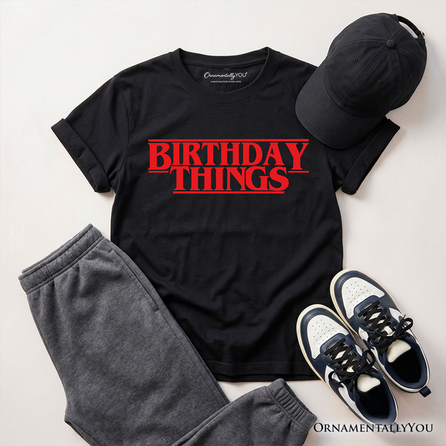 Kids Birthday Things Retro T-Shirt, Horror Bday Youth Tee - Dashing Nova