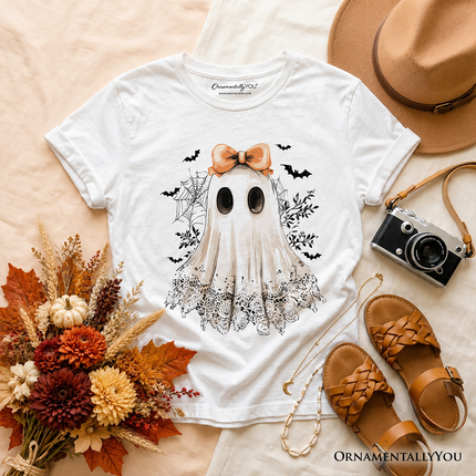 Kids Coquette Ghost T-Shirt, Cute Halloween Tee for Youth Girls - Dashing Nova