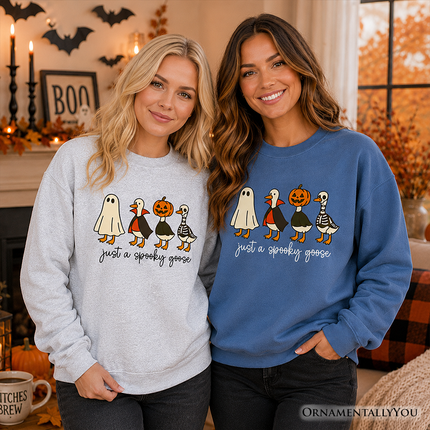 Just a Spooky Goose Sweatshirt, Funny Halloween Costumes Sweater