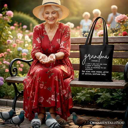 Grandma Definition Canvas Tote Bag, Funny Gift Shopper for Nana - Dashing Nova