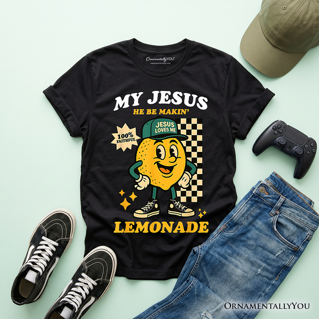 Kids Life Gave Me Lemons Jesus Lemonade T-Shirt, Funny Youth Christian Faith Retro Tee - Dashing Nova