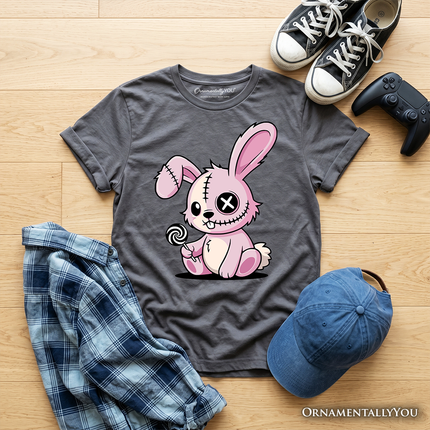 Kids Pink Zombies Bunny Cute T-Shirt, Cute Gothic Youth Halloween Tee - Dashing Nova