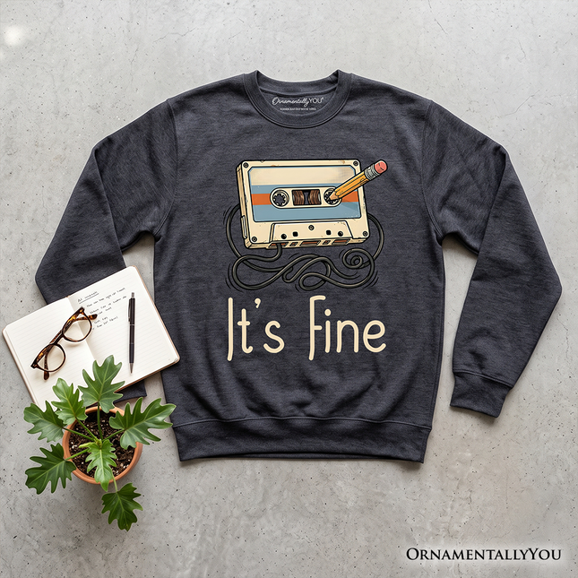 Retro Cassette Tape Sweatshirt, 90s Music Vibe Sweater - Dashing Nova