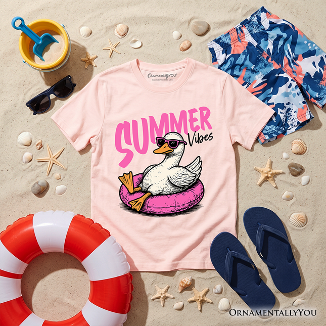 Kids Summer Vibes Goose T-Shirt, Funny Beach Vacation Youth Tee - Dashing Nova
