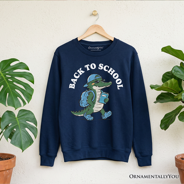 Alligator Back to School Sweatshirt, Cool Sweater for Teachers or Student - Dashing Nova