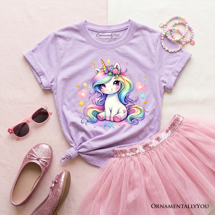 Rainbow Unicorn Kids T-Shirt, Cute Animal Tee for Youth Girls - Dashing Nova