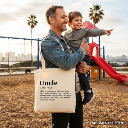 Uncle Definition Canvas Tote Bag, Funny Family Gift Shopper - Dashing Nova