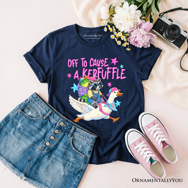 Off To Cause A Kerfuffle Kids T-Shirt, Funny Animal Youth Tee - Dashing Nova