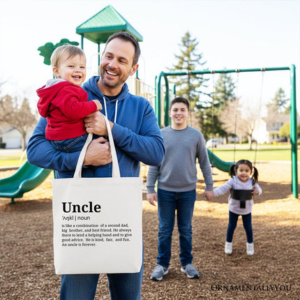 Uncle Definition Canvas Tote Bag, Funny Family Gift Shopper - Dashing Nova