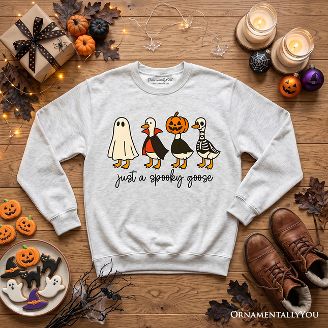 Just a Spooky Goose Sweatshirt, Funny Halloween Costumes Sweater - Dashing Nova