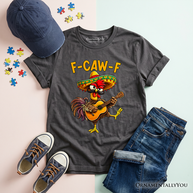 Kids F-CAW-F Rooster Cinco De Mayo T-Shirt, Funny Mexican Youth Tee - Dashing Nova