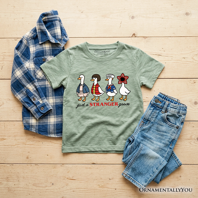 Kids Just a Stranger Goose T-Shirt, Funny Retro Youth Tee - Dashing Nova
