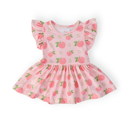 Georgia Peach S/S Flutter Twirl Bodysuit