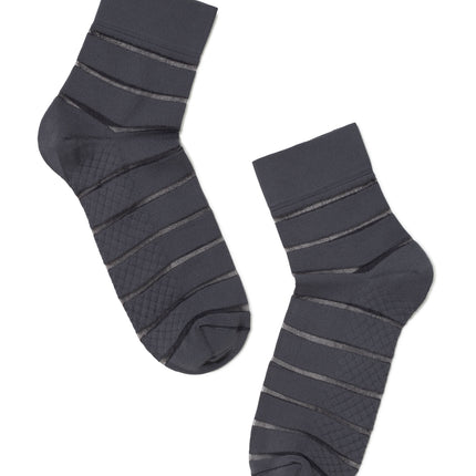 Conte Fantasy #16S-85SP - 1 pair Polyamide Women's Socks with Transparent mesh panels