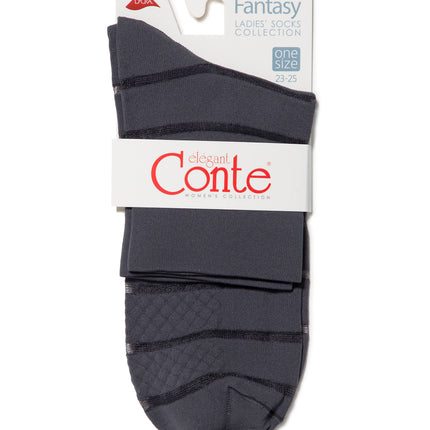 Conte Fantasy #16S-85SP - 1 pair Polyamide Women's Socks with Transparent mesh panels
