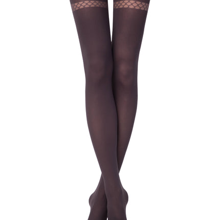 Conte Impulse 60 Den - Fantasy Women's Tights with large mesh and imitation stockings (18S-13SP)
