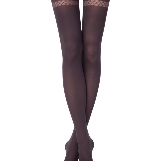 Conte Impulse 60 Den - Fantasy Women's Tights with large mesh and imitation stockings (18S-13SP) - Dashing Nova
