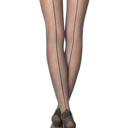 Conte Trace 20 Den - Fantasy Women's Tights with a pattern "in very small rhombuses" (17С-76СП)