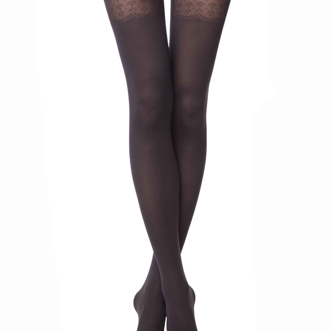 Conte Piano 50 Den - Fantasy Opaque Women's Tights with a Stocking Imitation (14С-96СП)